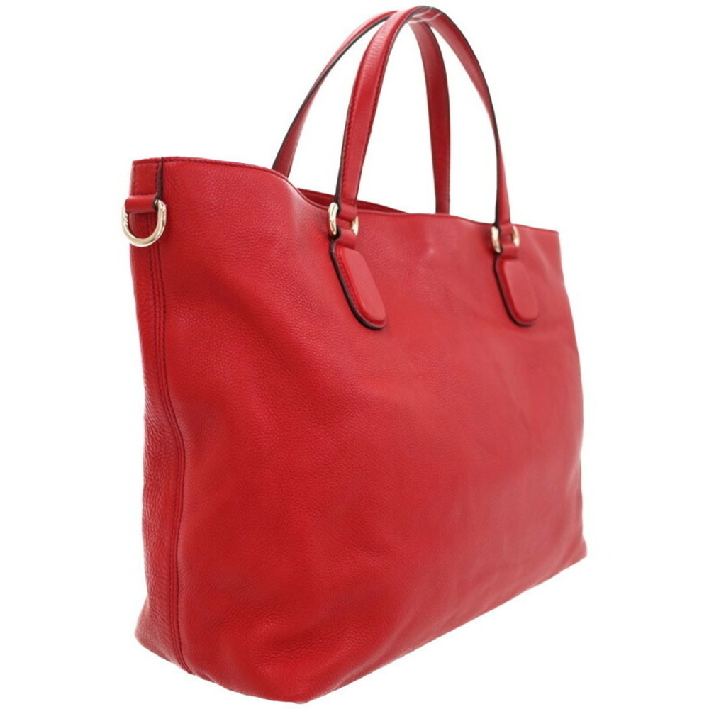 Gucci Interlocking G Soho Tote Red Leather Bag